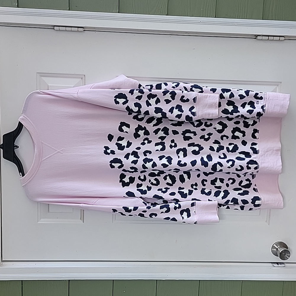 Cabana by Crown & Ivy Dress Size XL Pink & Navy Blue With Pockets